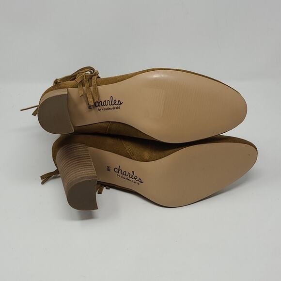 Charles By David Charles Boulder Fringe Mid Boots Women's Size 9 - Picture 6 of 8